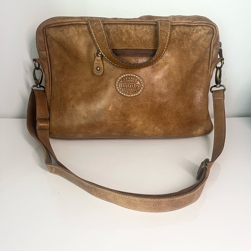 Vintage Roots Leather Laptop Bag Tribe